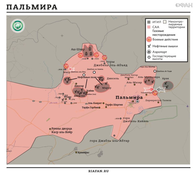 Карта военных действий — Пальмира