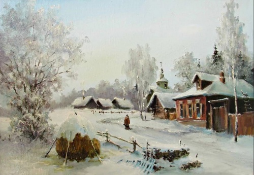 Художник Владимир Краевский. По снегу, летящему с неба 