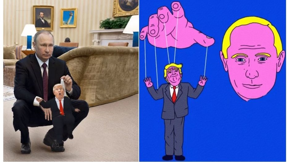 Встреча Путина и Трампа в карикатурах.