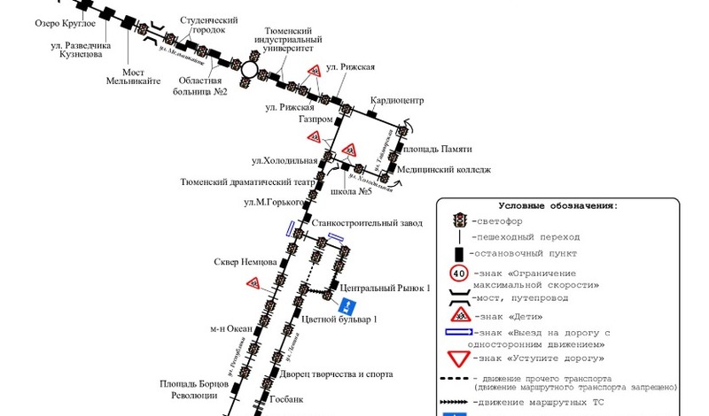 Маршрут 57 тюмень схема