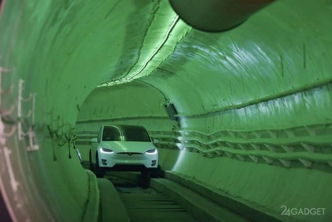 Илон Маск показал как будет выглядеть туннель для автомобилей Tesla будущее,гаджеты,Илон Маск,навигатор,наука,приборы,техника,технологии,электроника