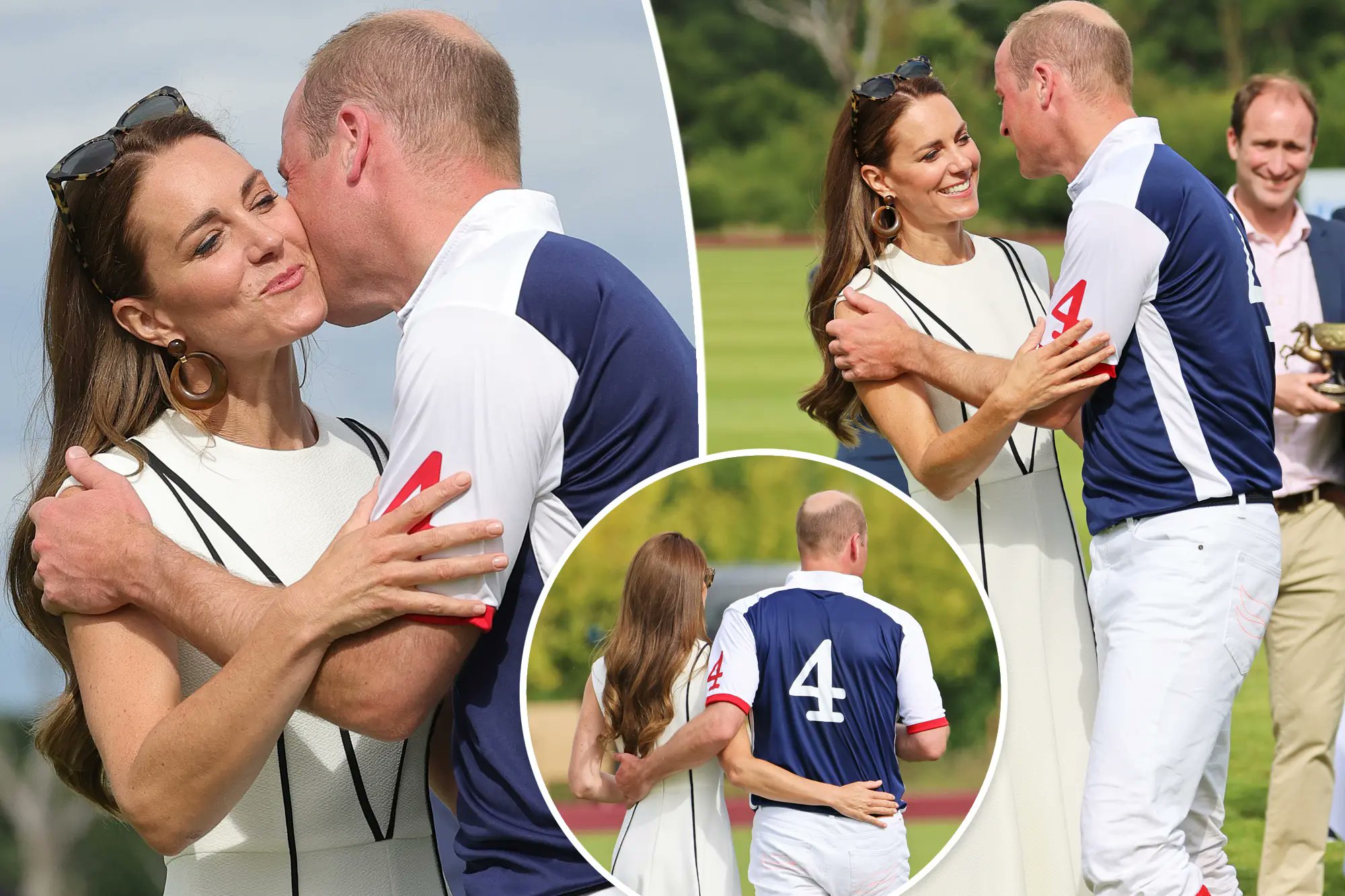Принц Уильям и Кейт Миддлтон поцеловались на публике после игры в поло