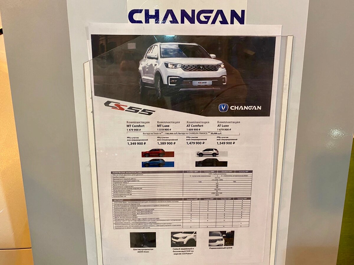 Посмотрел цены на китайские автомобили CHANGAN в автосалоне, показываю их вам!