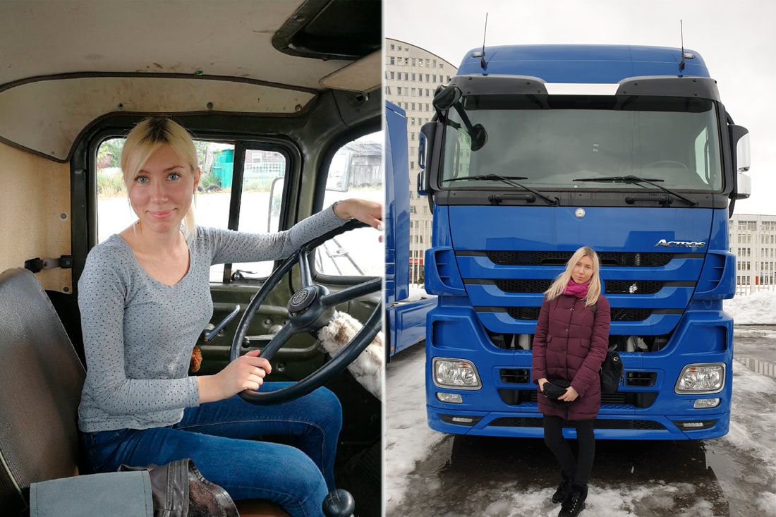 «В автошколе думали, что я ошиблась дверью». История 26-летней Саши — самой молодой дальнобойщицы Беларуси водители