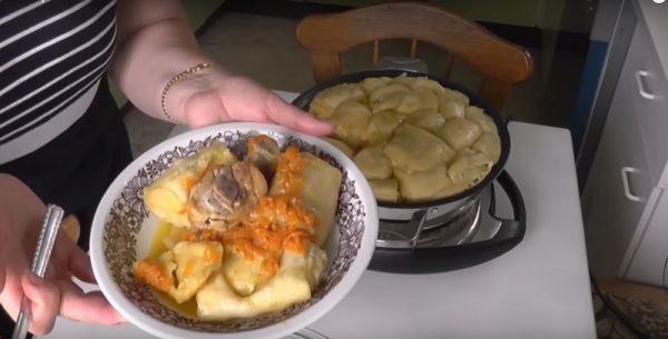 Бешбармак по-нанайски с куриными окорочками! Ем руками, чтобы прочувствовать настоящий вкус…