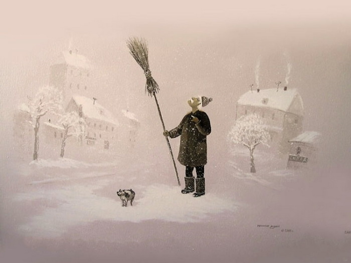 А снег идёт.