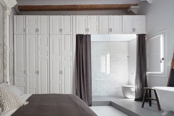 Очаровательная современная квартира с винтажными фактурными акцентами винтаж