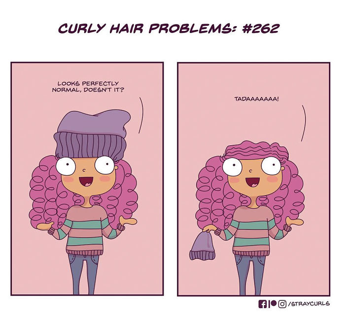 I Create Comics Based On Curly Hair Problems