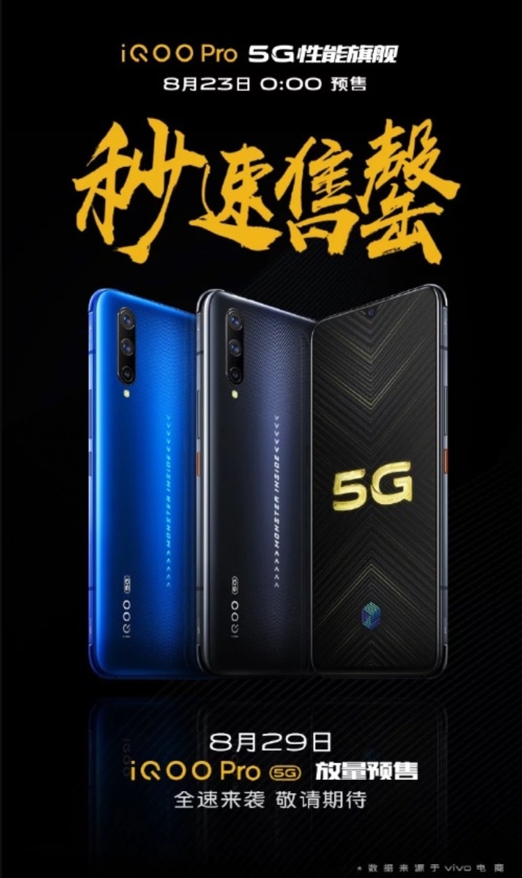 Стартовая партия смартфонов iQOO Pro 5G распродана за 1 секунду