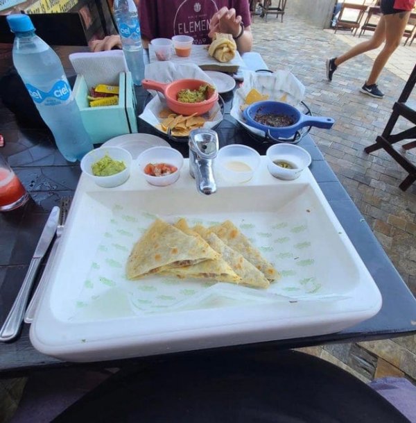 Кесадилья в раковине