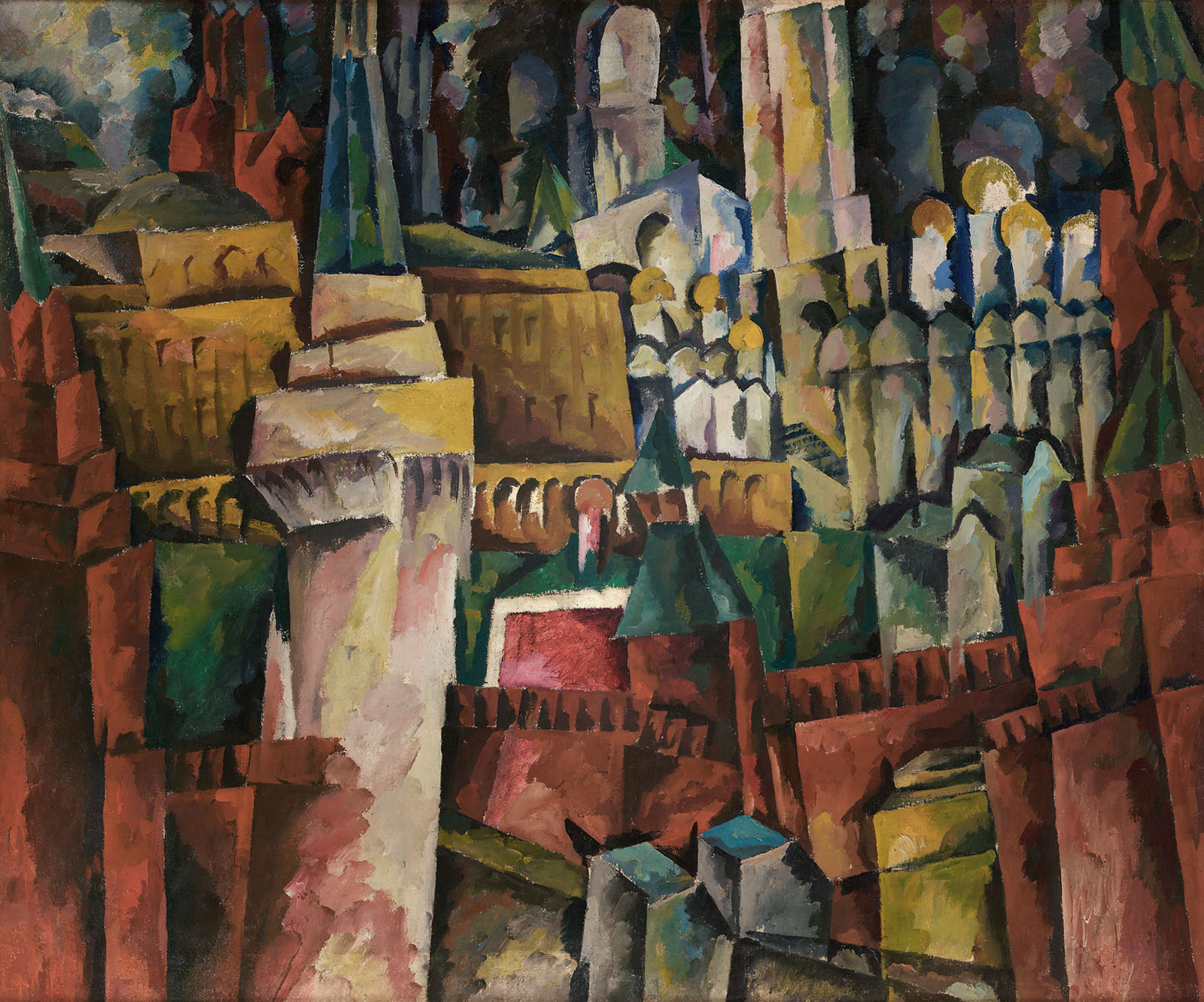 Аристарх Лентулов, «Кремль. Городской пейзаж», 1919–1920 годы