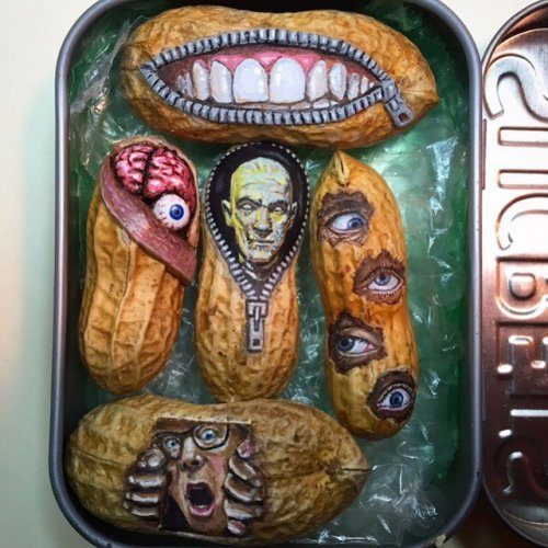 Искусство в арахисе от Стива Касино креатив,скульптуры из арахиса,Хенд мейд