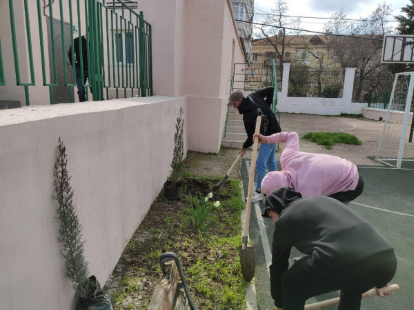 Сотрудники природоохранной прокуратуры приняли участие в озеленении территории