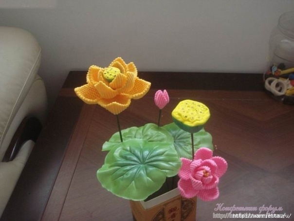 Цветы в технике китайского макраме (15) (604x453, 115Kb)