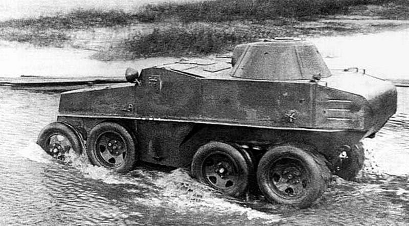 Плавающий бронеавтомобиль ПБ-7 военная техника, вторая мировая война, история