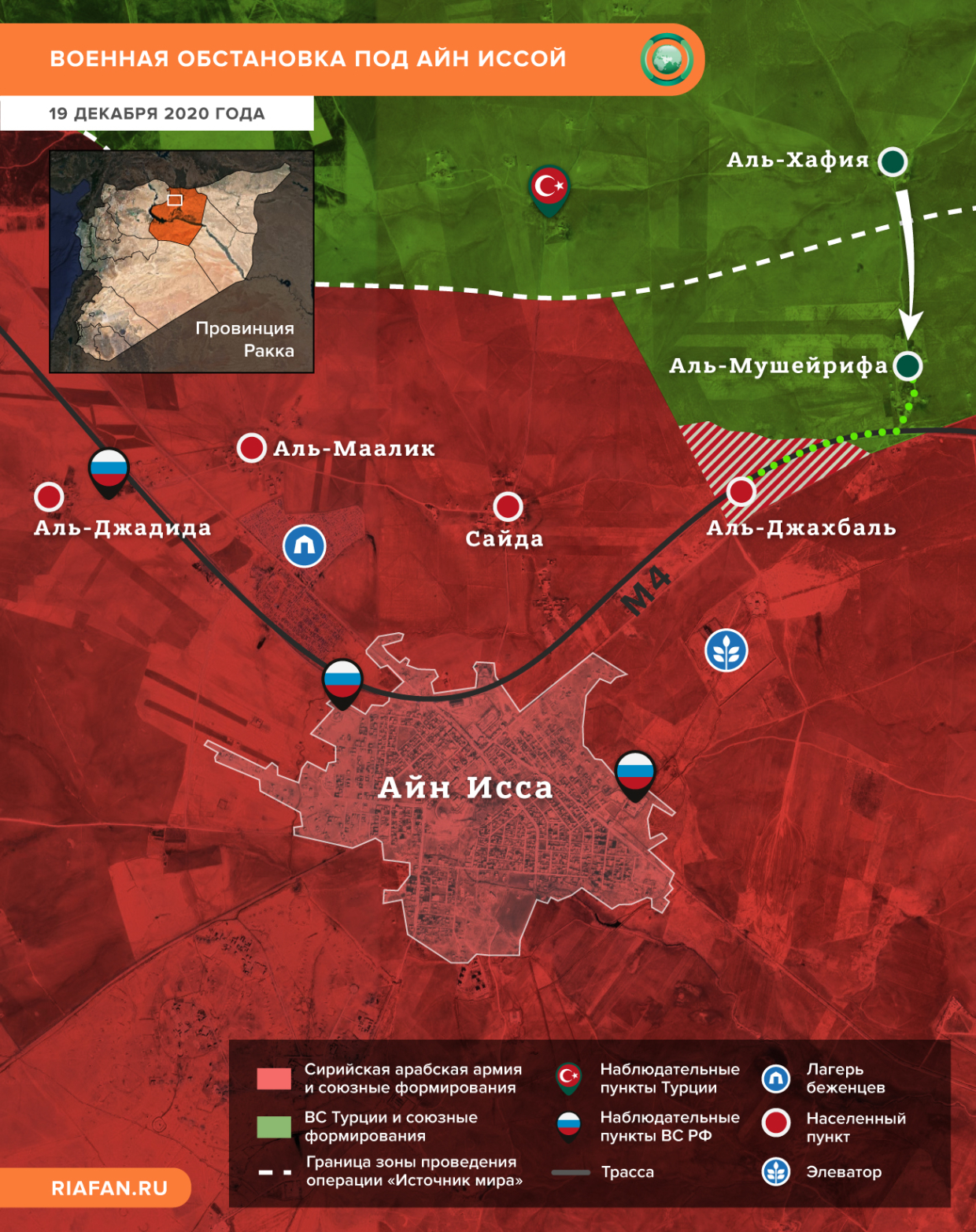 Война на севере Сирии: «Сирийская национальная армия» начала операцию по захвату Айн Иссы