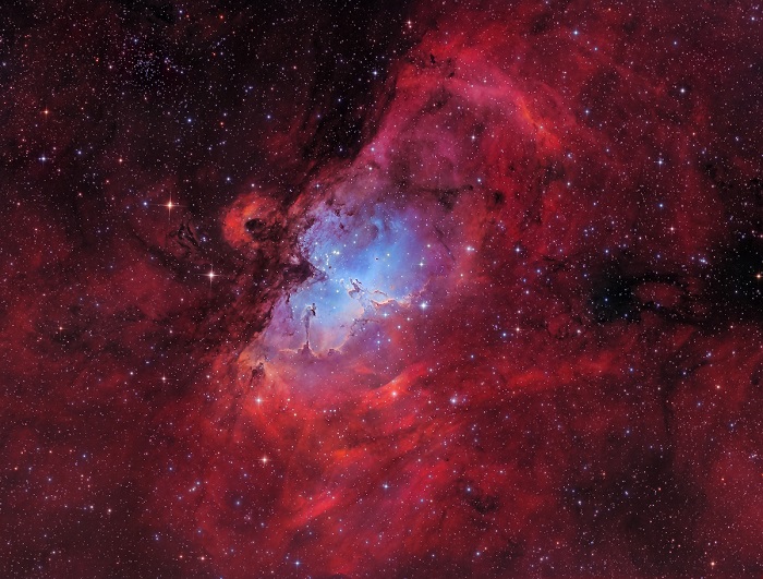 Мессье 16, запечатлён в обсерватории Бэренштейна в Германии.