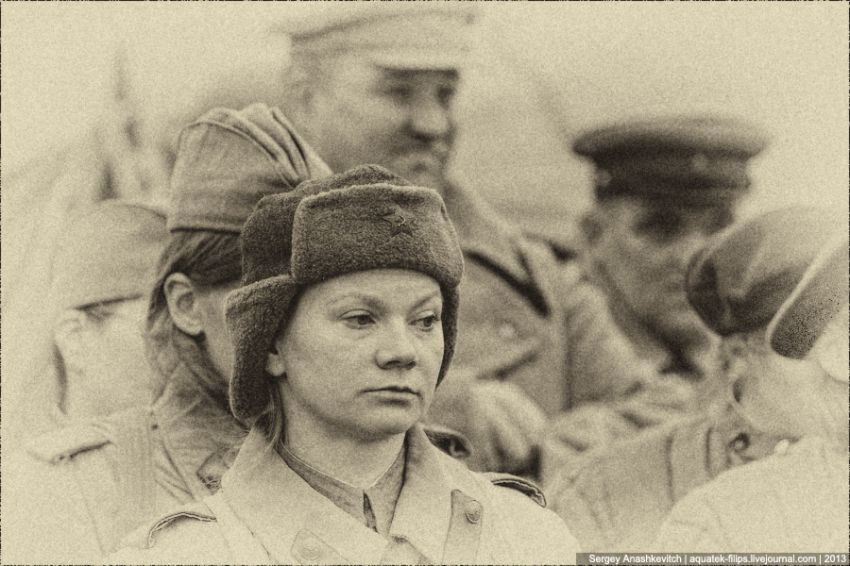 реконструкция, война, взгляд, девушки, женщины