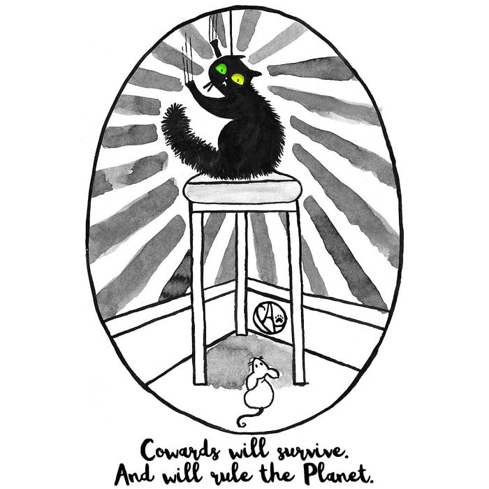 My Girlfriend Keeps Painting Our Life With 3 Cats And A Dog And I Can't Get Enough Of It!