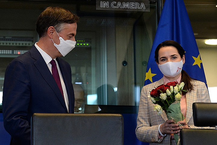 Светлана Тихановская завершила визит в Брюссель, где выступила перед главами МИД Евросоюза