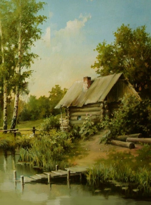 Художник Владимир Краевский. По снегу, летящему с неба 