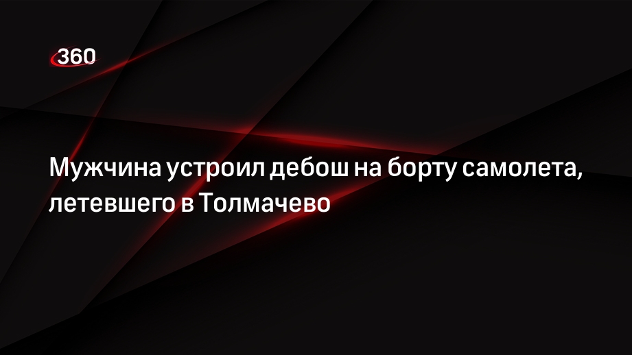 Мужчина устроил дебош на борту самолета, летевшего в Толмачево