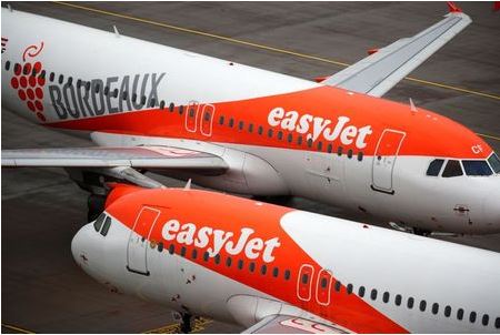 EasyJet aircrafts are seen on the tarmac at Terminal 1, marking the official opening of the new Berlin-Brandenburg Airport (BER) 