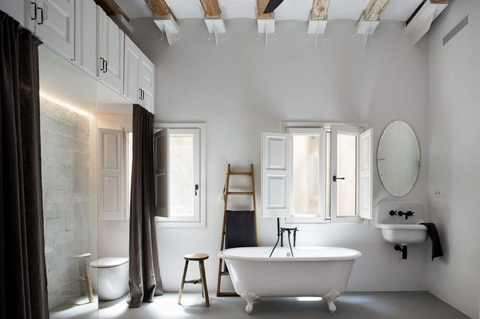 Очаровательная современная квартира с винтажными фактурными акцентами винтаж