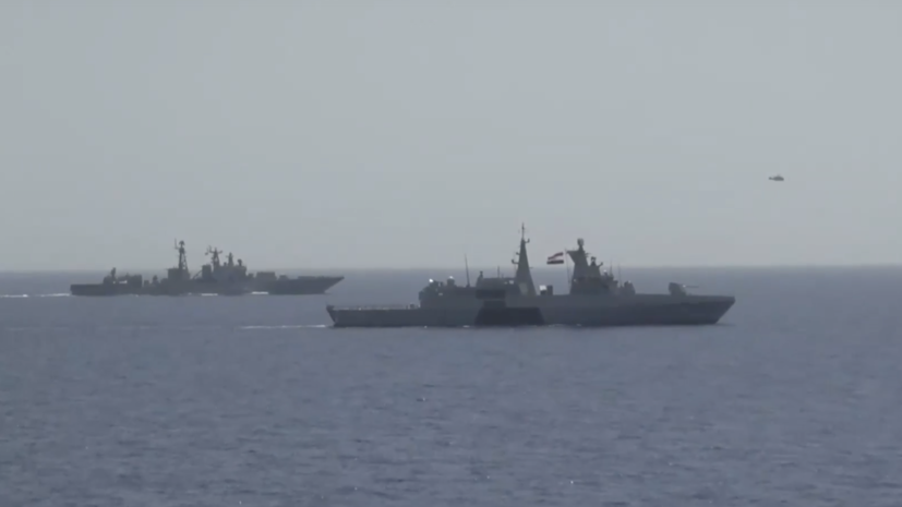 Корабли ТОФ и фрегат ВМС Египта провели совместные учения в Средиземном море