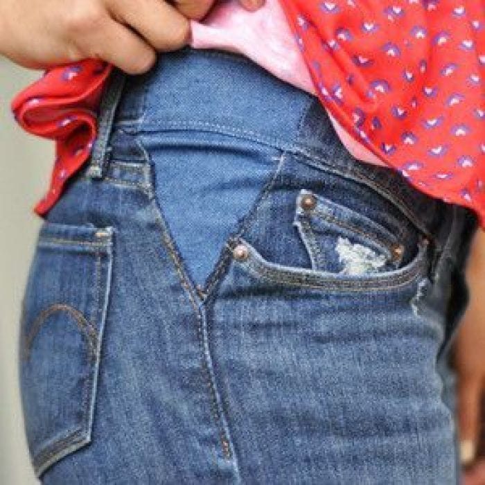 Отличный способ увеличить размер джинсов Отличный способ увеличить размер джинсов джинсы
