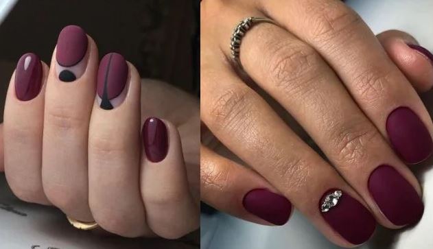Маникюр в цвете бордо: 20 креативных идей