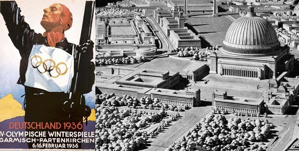 Немецкий плакат Олимпиады-1936 и утопический план «нового Берлина» — всё для прославления рейха