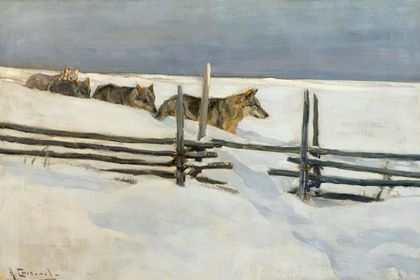 Алексей Степанов. Волки у плетня. До 1915 года