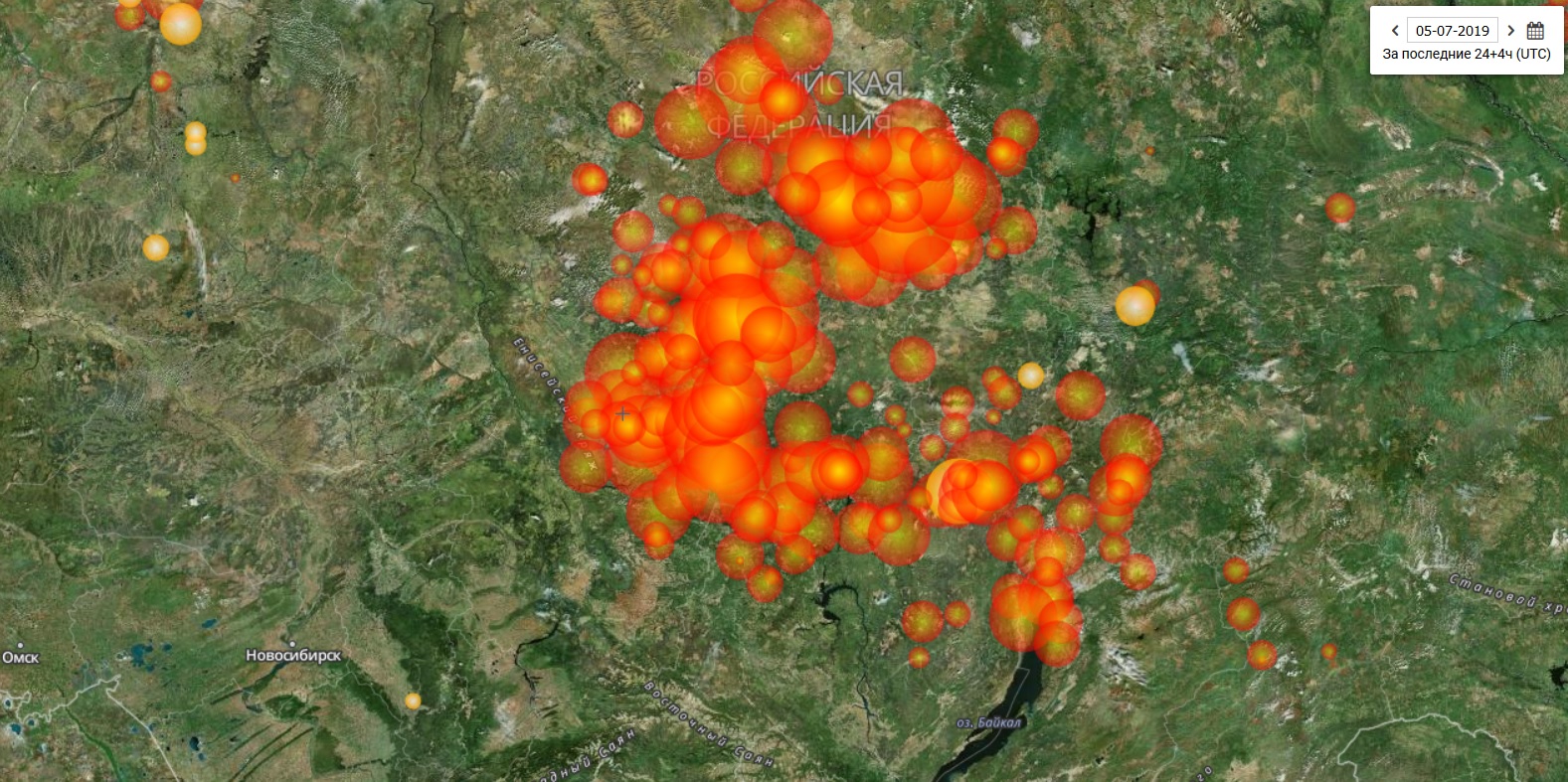 Карта пожаров омск