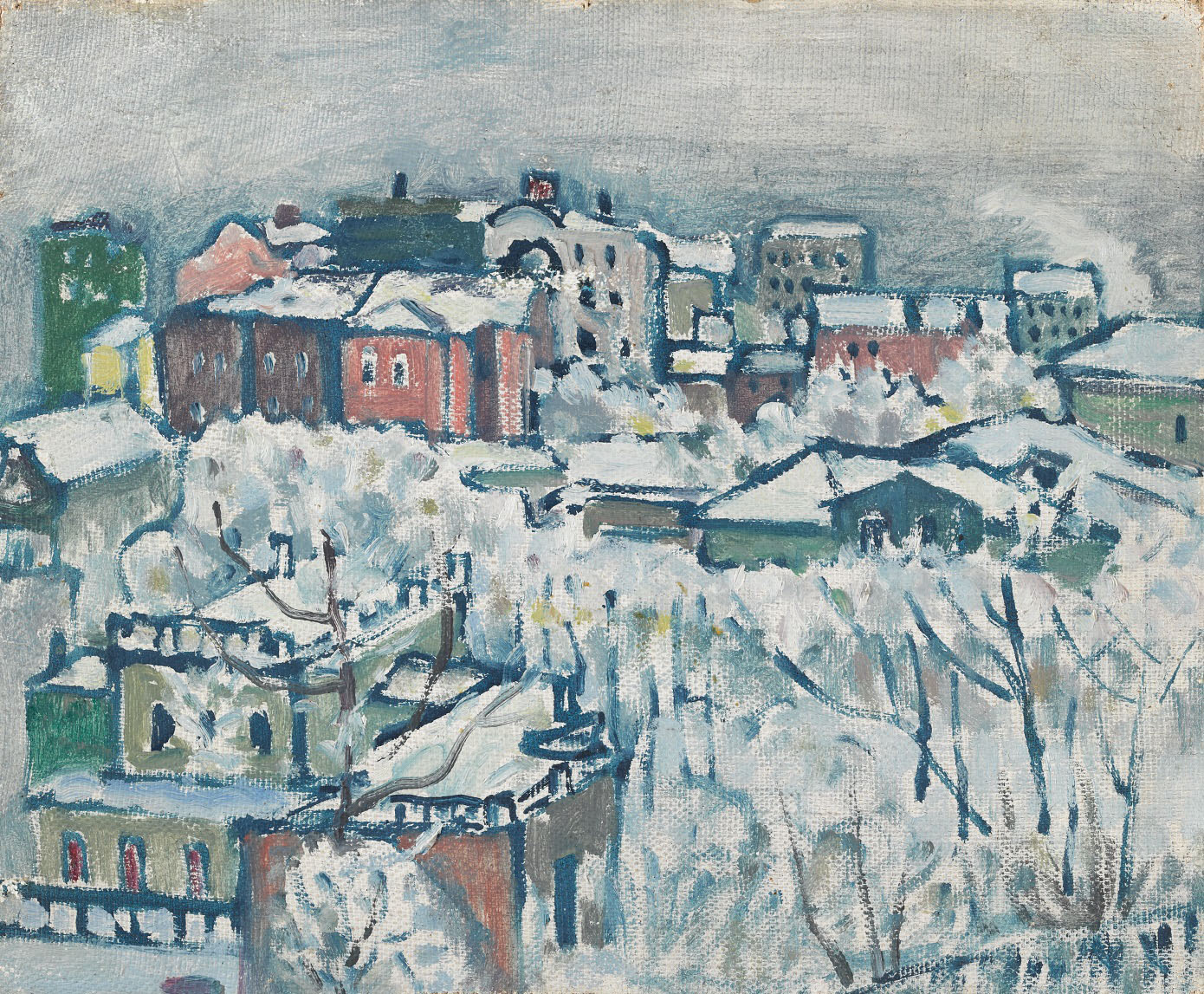 Василий Кандинский, «Зимний день. Смоленский бульвар», около 1916 года