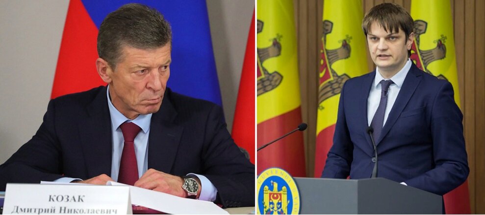 Вице-премьер РФ Д. Козак и вице-премьер Молдавии А. Сыпну