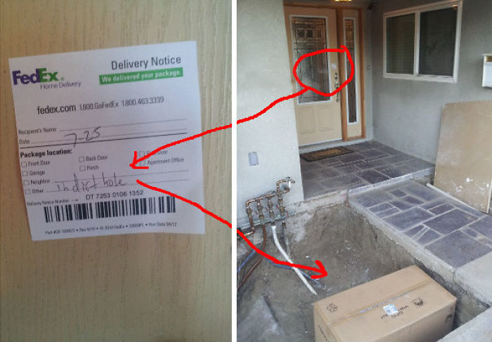 My FedEx Guy Is Oddly Specific About His Hiding Places: 