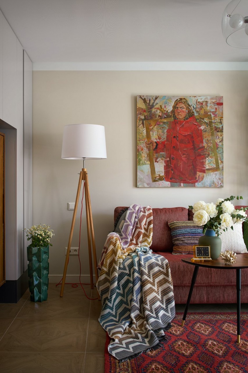 Двухкомнатная квартира в хрущевке в современном советском стиле Двухкомнатная квартира в хрущевке в современном советском стиле домашний очаг