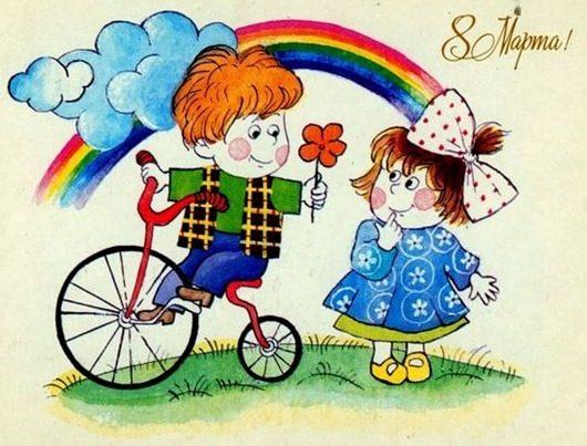 Советский плакат 8 марта