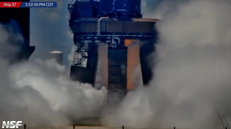  прошел первый огневой тест Starship S37