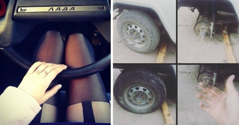 Героические девушки за рулем российских авто авто и мото,автоновости,автоюмор