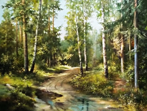 Художник Владимир Краевский. По снегу, летящему с неба 