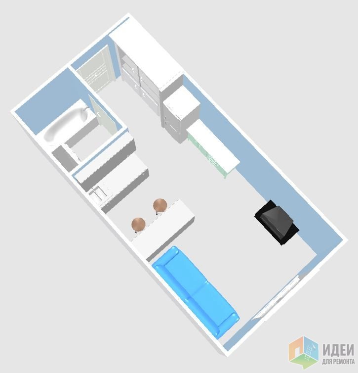 Научный пост (потому что со словом нано-). Студия 21.5 кв.м Научный пост (потому что со словом нано-). Студия 21.5 кв.м