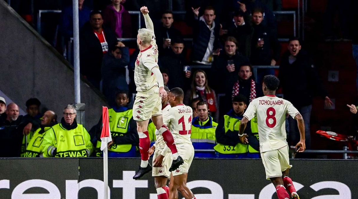 «Монако» победил «ПСВ» в матче Лиги Европы, Головин пропускал матч из-за травмы