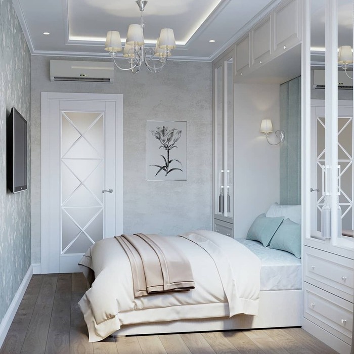 Современный дизайн спальни 10 кв. м -  стильные решения спальни, можно, лучше, кровать, мебель, кровати, помещение, будет, может, комнату, цвета, светлые, стиль, пространство, должна, котором, помогут, маленькой, комната, комнаты