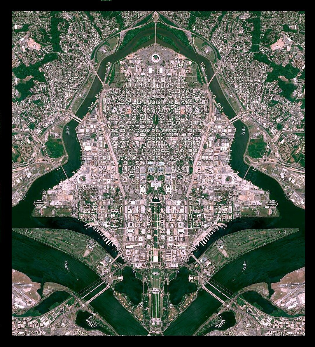 Правая часть города Вашингтон. Отзеркалено, увеличено.