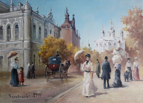 Художник Владимир Краевский. По снегу, летящему с неба 