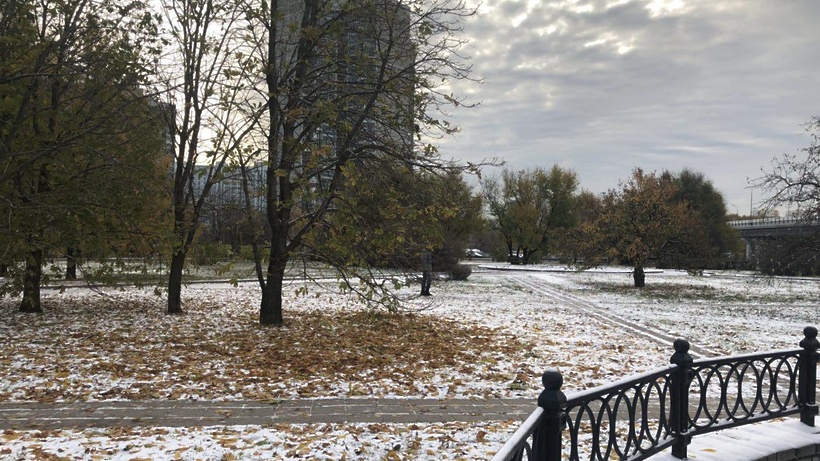 Какой будет ноябрь в москве. Москва город первый снег осень. Первый снег в Москве. Москва осень со снегом. Первомайское Москва снег.