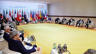 Встреча лидеров стран БРИКС в преддверии саммита Группы двадцати G20 в Гамбурге. 7 июля 2017