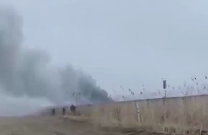 В Казахстане упал военный самолет